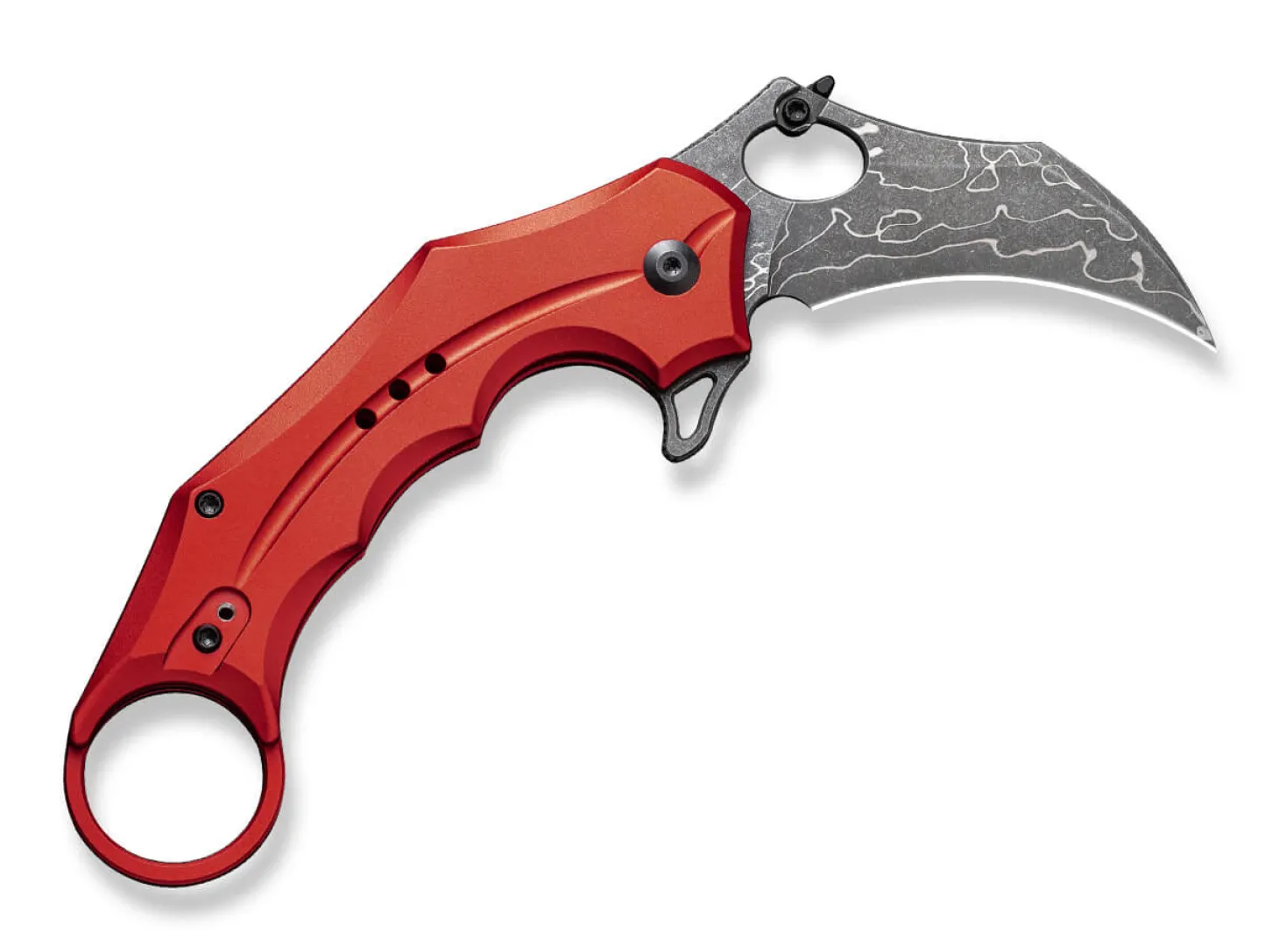 Incisor II Aluminum Red Damascus