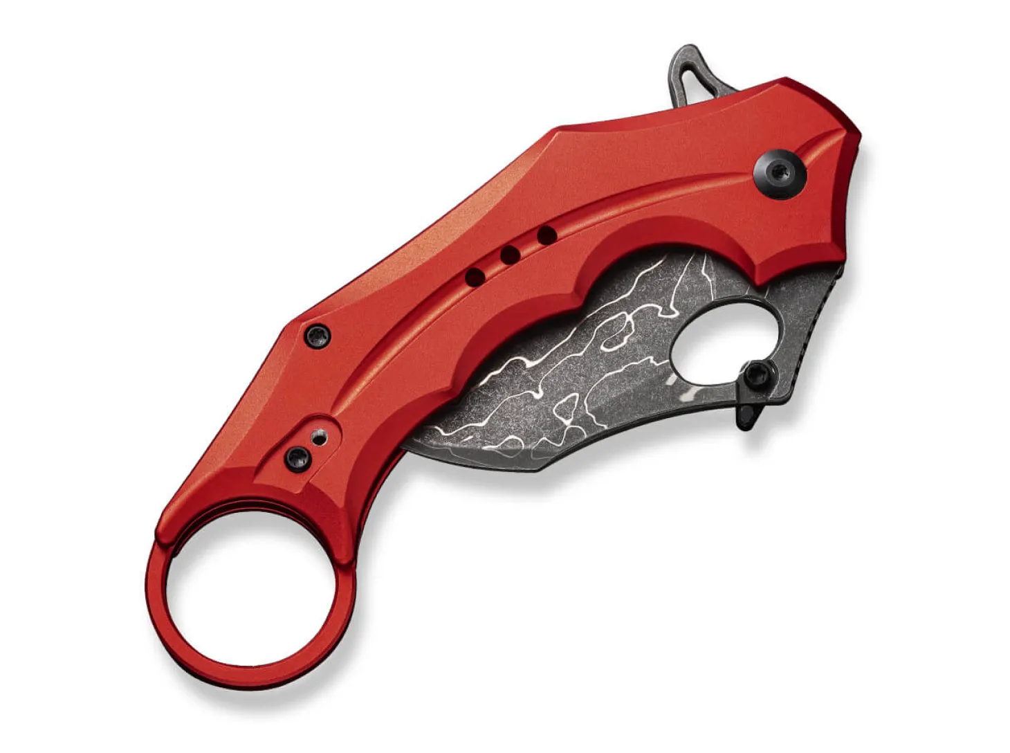 Incisor II Aluminum Red Damascus