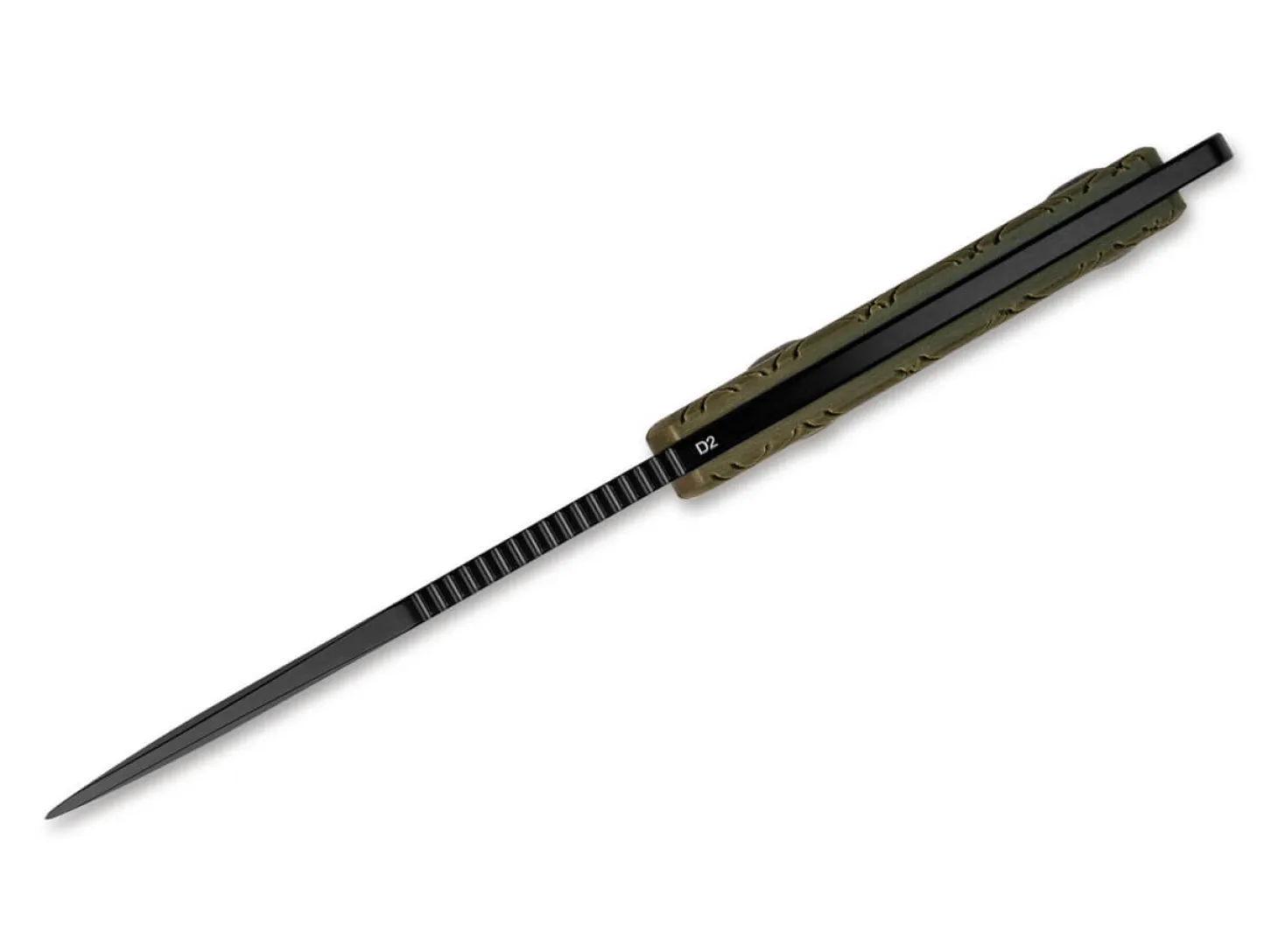 Muskrat D2 G10 Green Black Blade