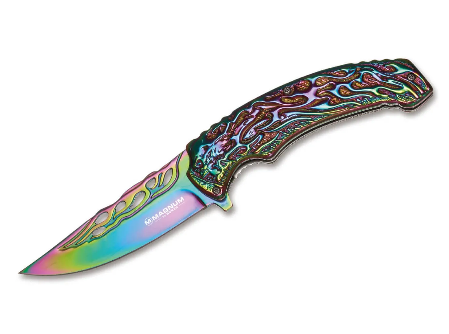 Rainbow Flaming Skull