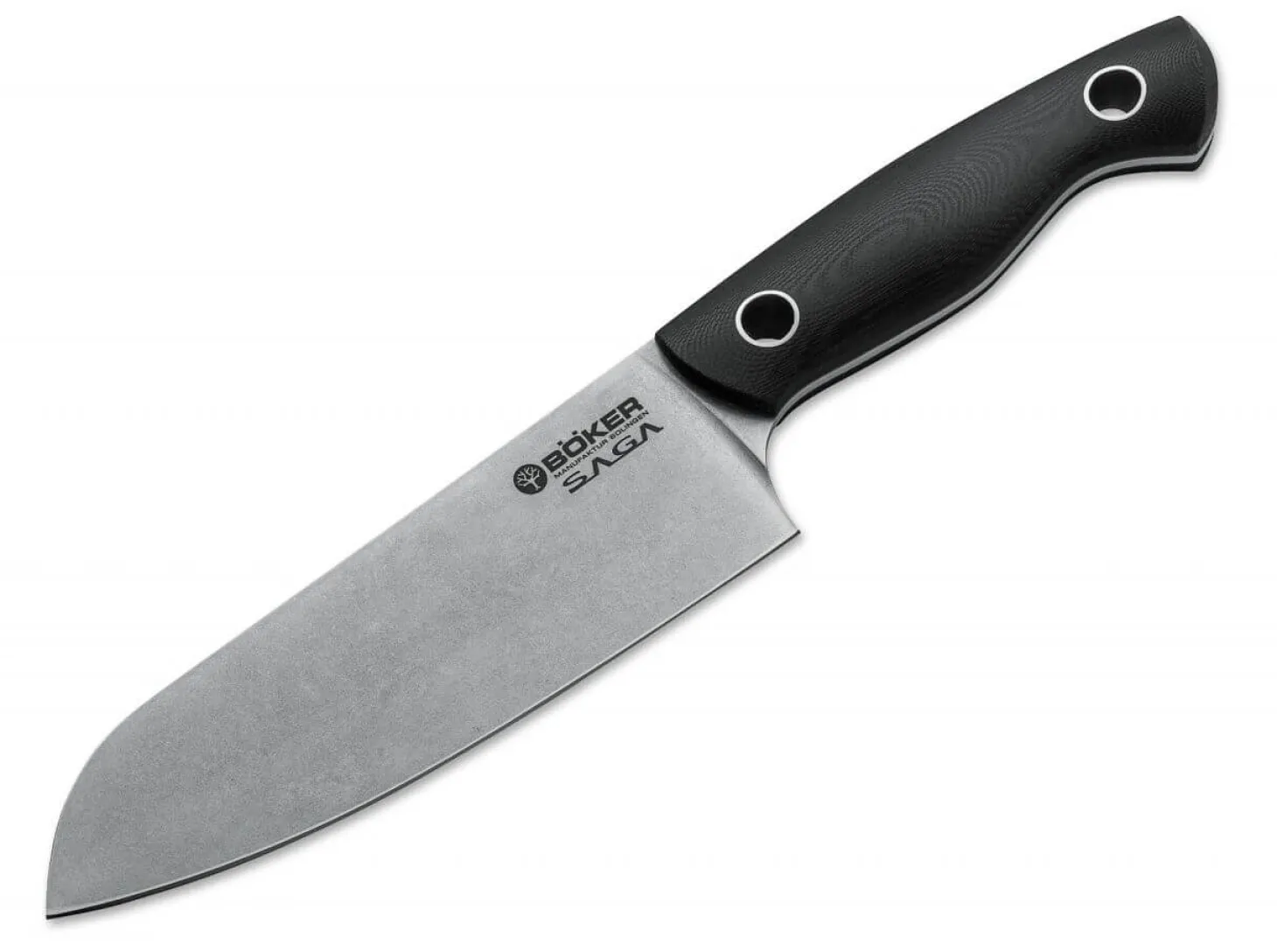 Saga Santoku G10 Stonewash