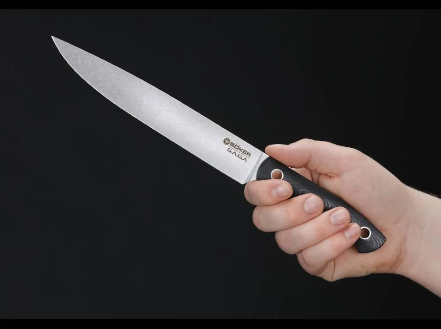 Saga Schinkenmesser G10 Stonewash