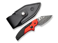 Typhoeus Aluminum Red & Black Damascus