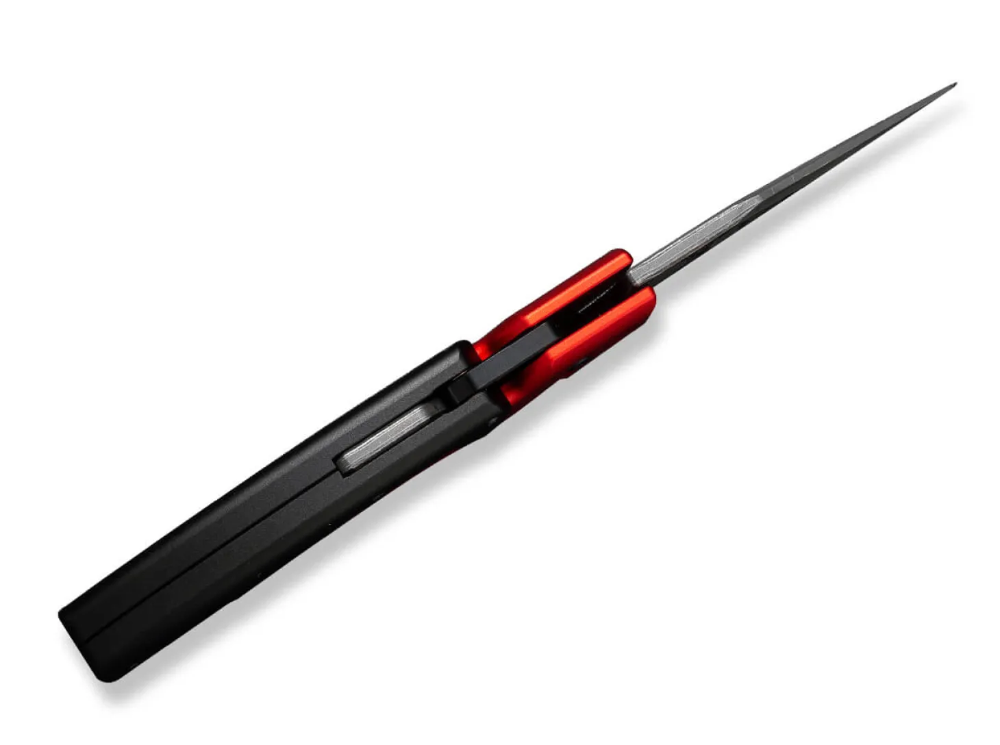 Typhoeus Aluminum Red & Black Damascus