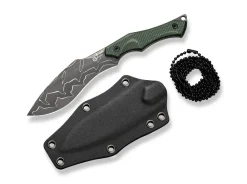 Vaquita II Micarta Green Damascus